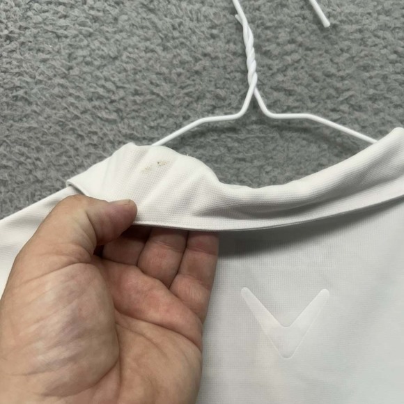 Callaway Golf Polo Mens 2XL Geographic Pattern Blue White Mark on Collar - Picture 7 of 7